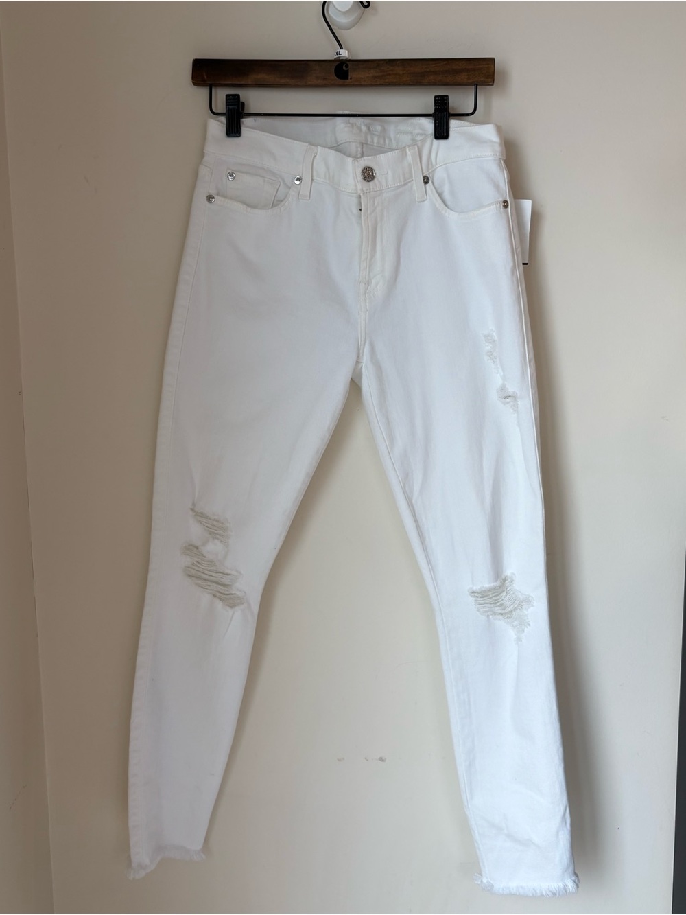 NWT 7 For All Man Kind White Jeans